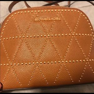 Michael Kors Adele MD Dome Crossbody in Luggage